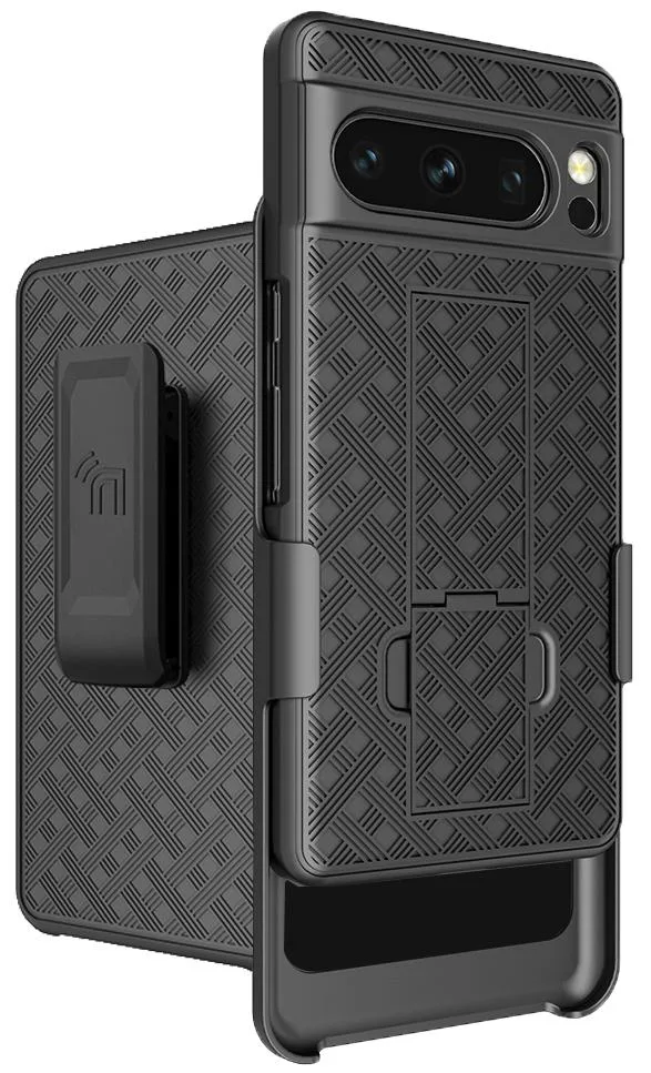 Nakedcellphone Nakedcellphone Slim Case &amp; Belt Clip Holster Combo for Google Pixel 8 Pro (2023) Black 13-position — product photo