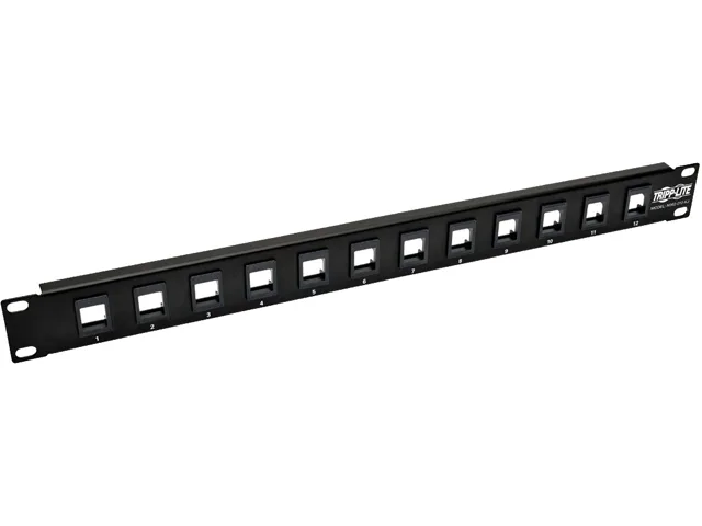 Tripp Lite Tripp Lite N062-012-KJ 12-Port 1U Blank Keystone Patch Panel — product photo