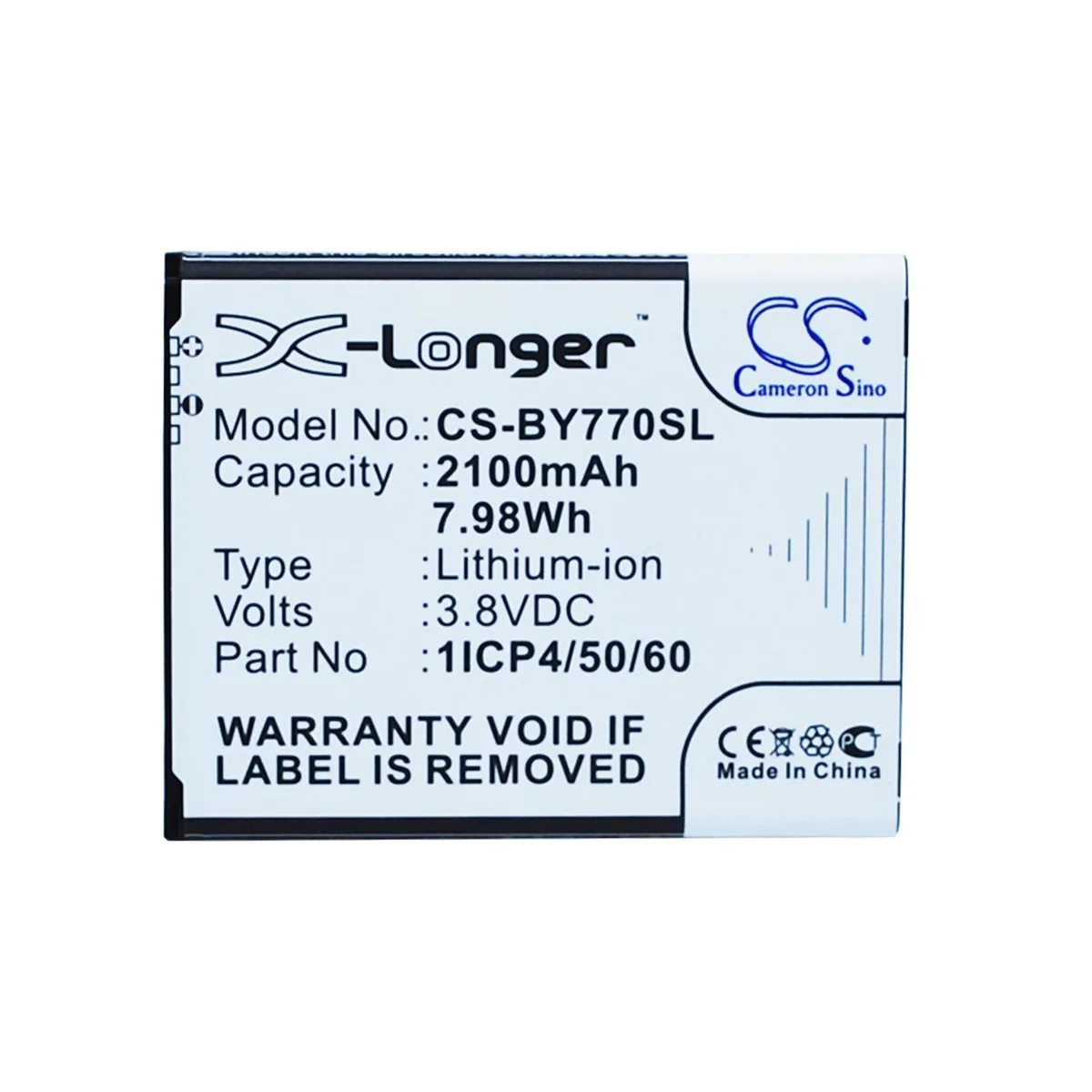 Cameron &amp; Co Cameron &amp; Co DS-CS-BY770SL Li-ion battery 2.1 Ah 3.8 V black — product photo