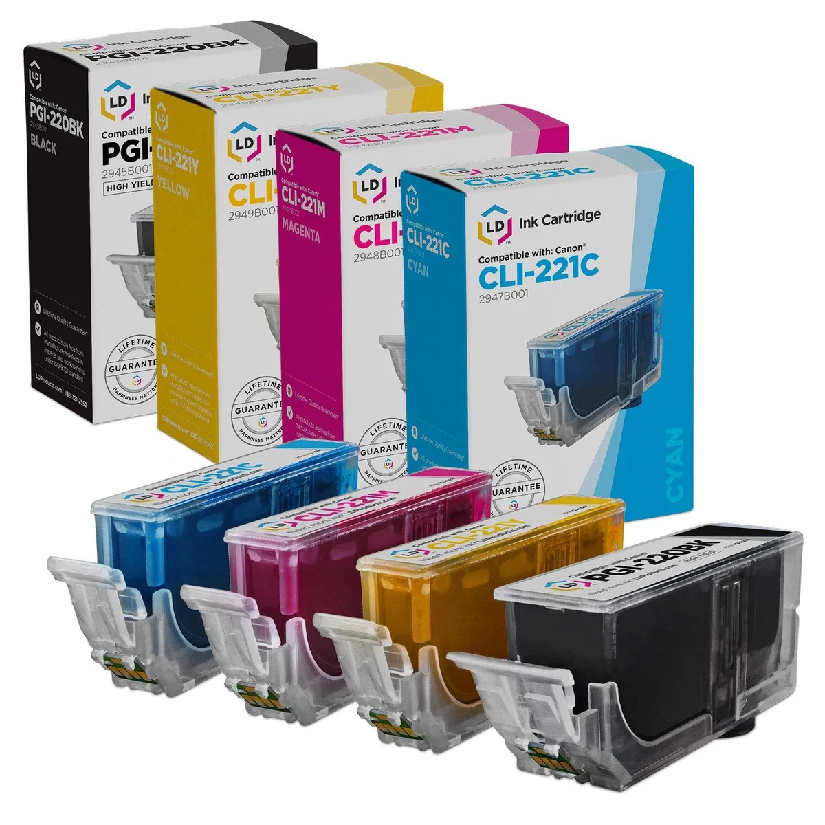 LD Products LD Products PGI220 CLI221 4pk Ink Cartridges — product photo
