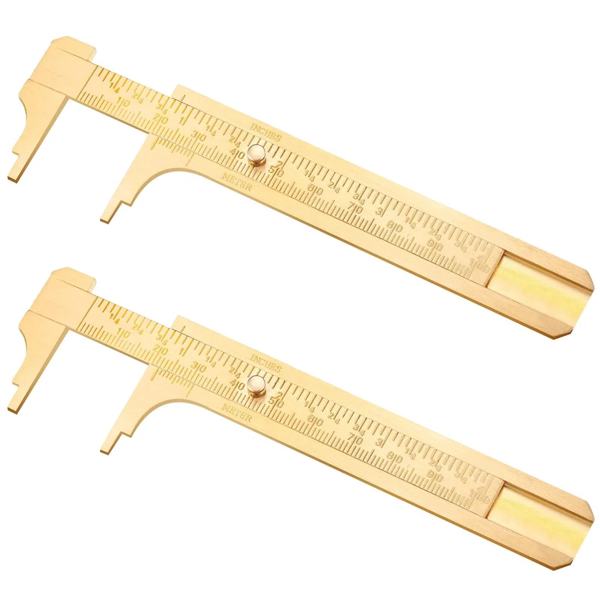  2 Pcs Brass Vernier Caliper 100 mm / 4 in measurement tool — product photo