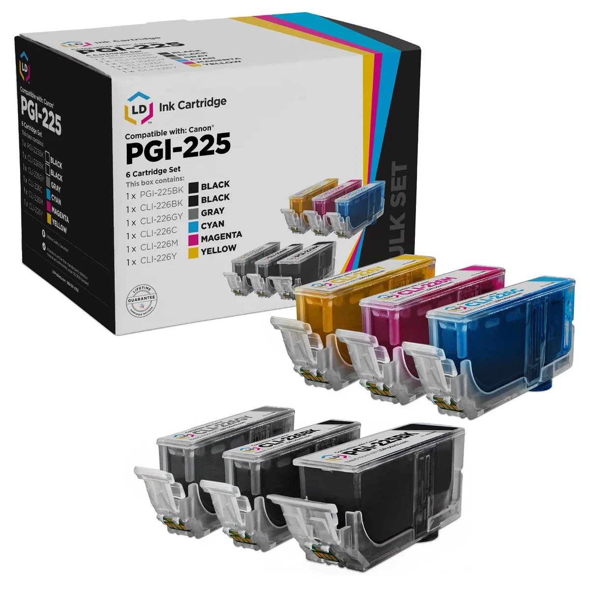 LD Products LD Products Compatible Ink Cartridge Canon PGI-225 CLI-226 6-Pack — product photo