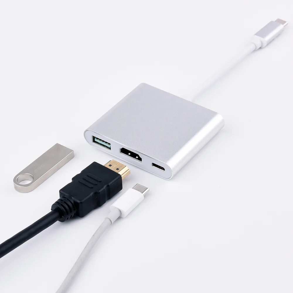 INMISS INMISS USB 3.1 Type-C Multiport Adapter Silver — product photo