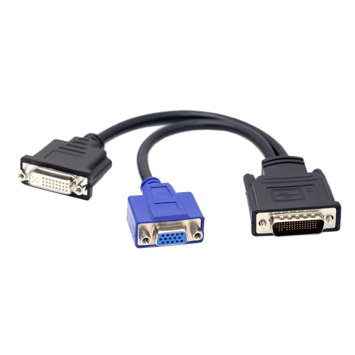 Vszerda Vszerda LFH DMS-59 Male to DVI 24+5 &amp; VGA 15pin Splitter 15cm — product photo