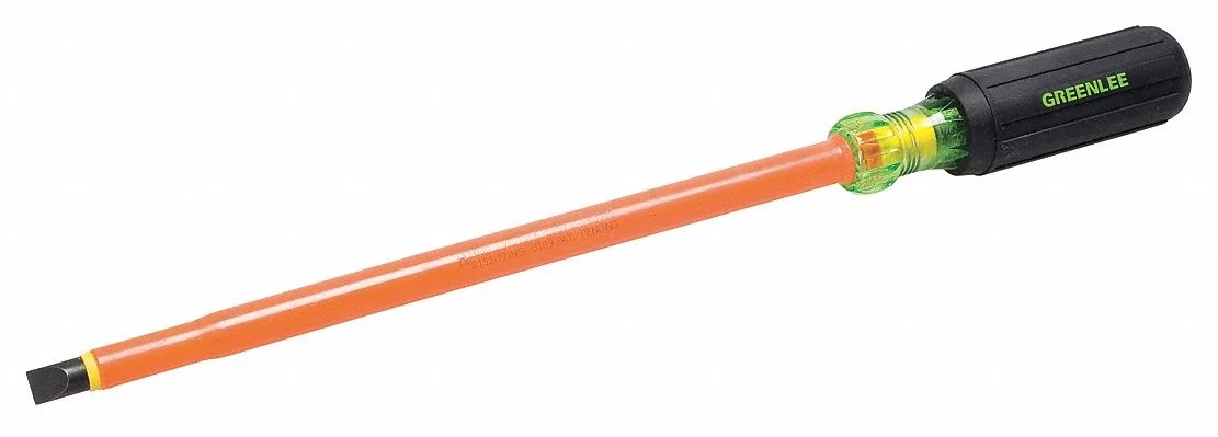 Greenlee Greenlee 0153-17-INS Insulated Slotted Hand Screwdriver 3/8 in — product photo