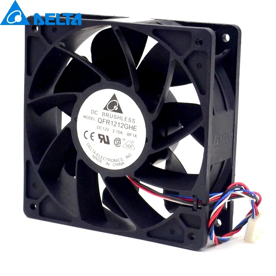 SXDOOL SXDOOL QFR1212GHE 120×120×38 mm 12 V 2.7 A 4-pin PWM case fan — product photo