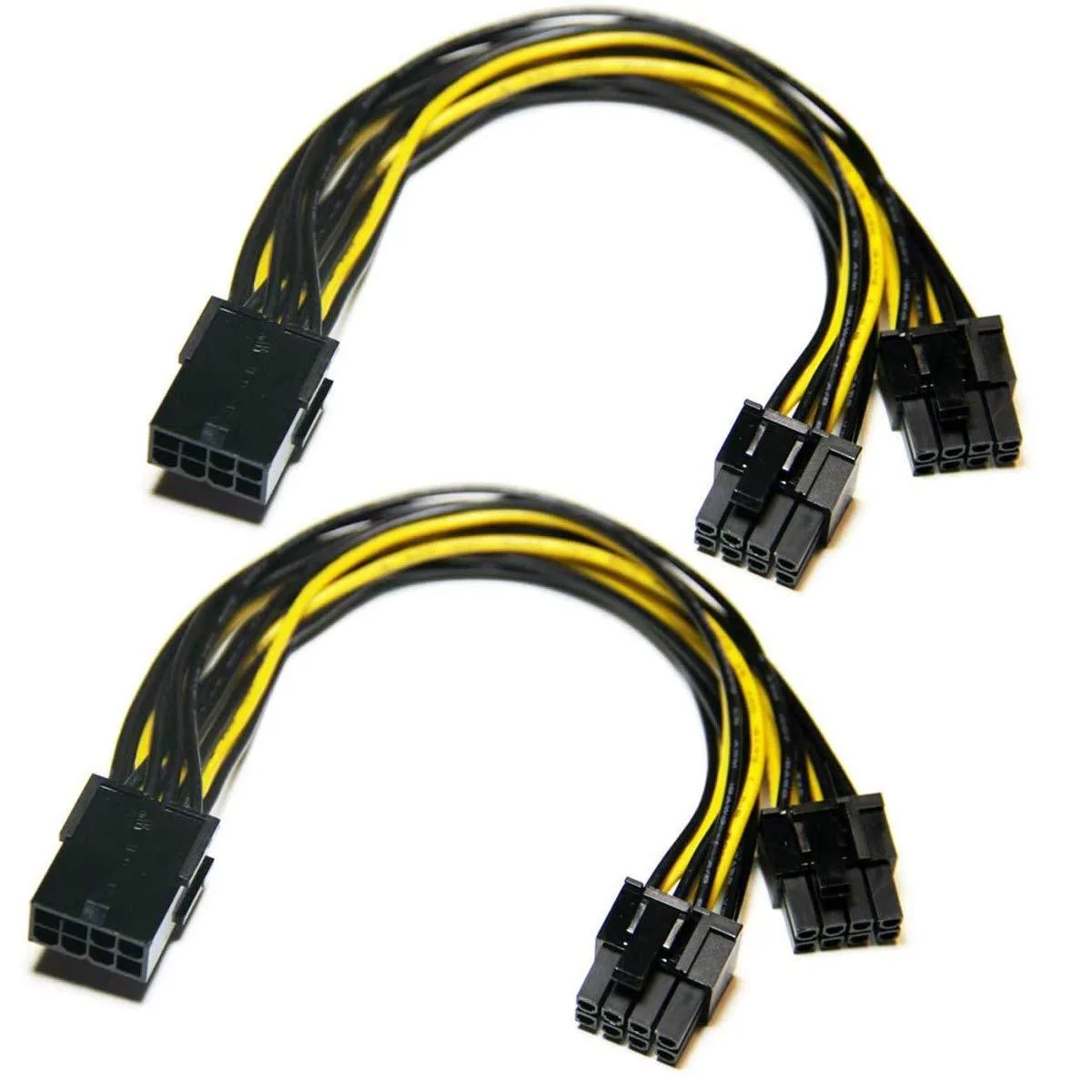 Vszerda Vszerda CPU 8 Pin to Dual 8 Pin PCIe Adapter Power Cords 2Pack 21cm — product photo