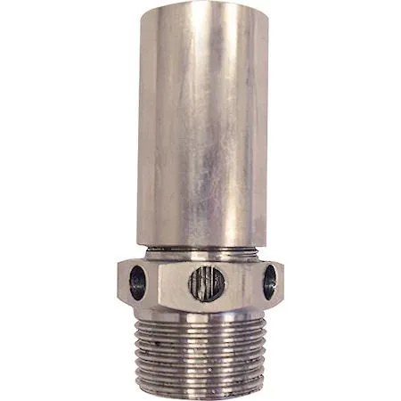 Stainless steel vacuum relief valve with 3/8 inch NPT male inlet