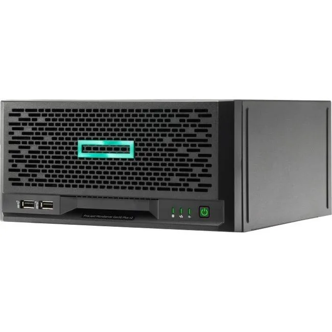 HPE HPE P54649-001 ProLiant MicroServer Gen10 Plus v2 rack server 1× Xeon E-2314 2.80 GHz 16 GB RAM — product photo