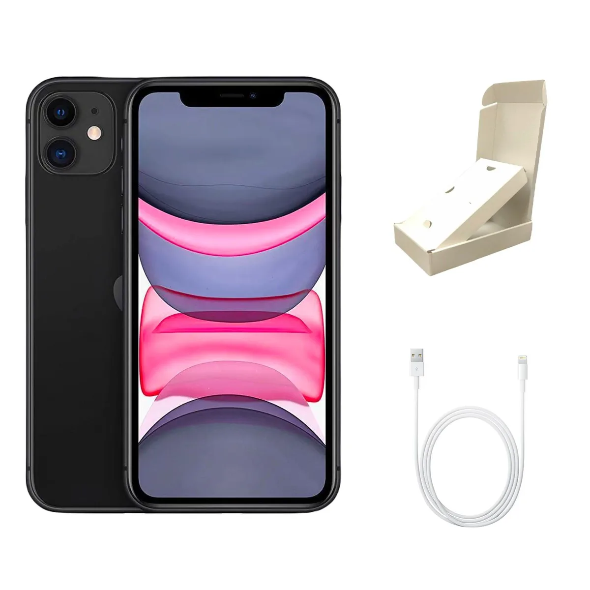Apple Apple iPhone 11 A2111 64GB Black Grade C Gift Box cell phones - unlocked — product photo
