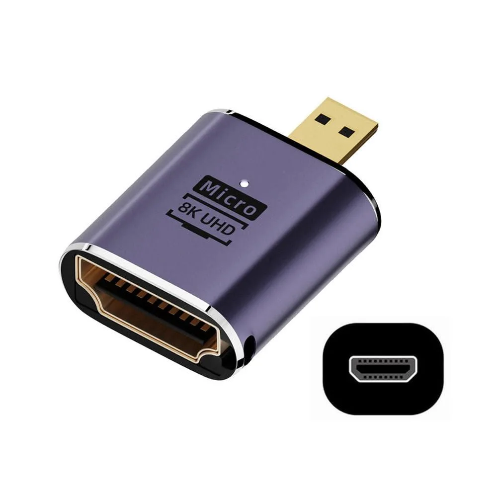 LORDWORLD LORDWORLD Micro HDMI Male to HDMI 2.1 Female Adapter 8K 60Hz — product photo