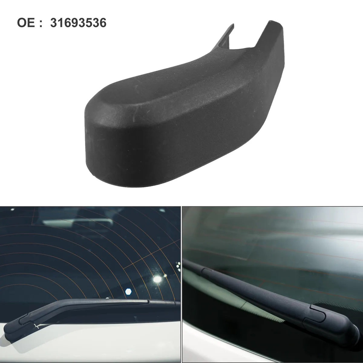 Unique-Bargains Unique-Bargains Rear Wiper Arm Nut Cover Cap for Volvo XC60 Black — product photo