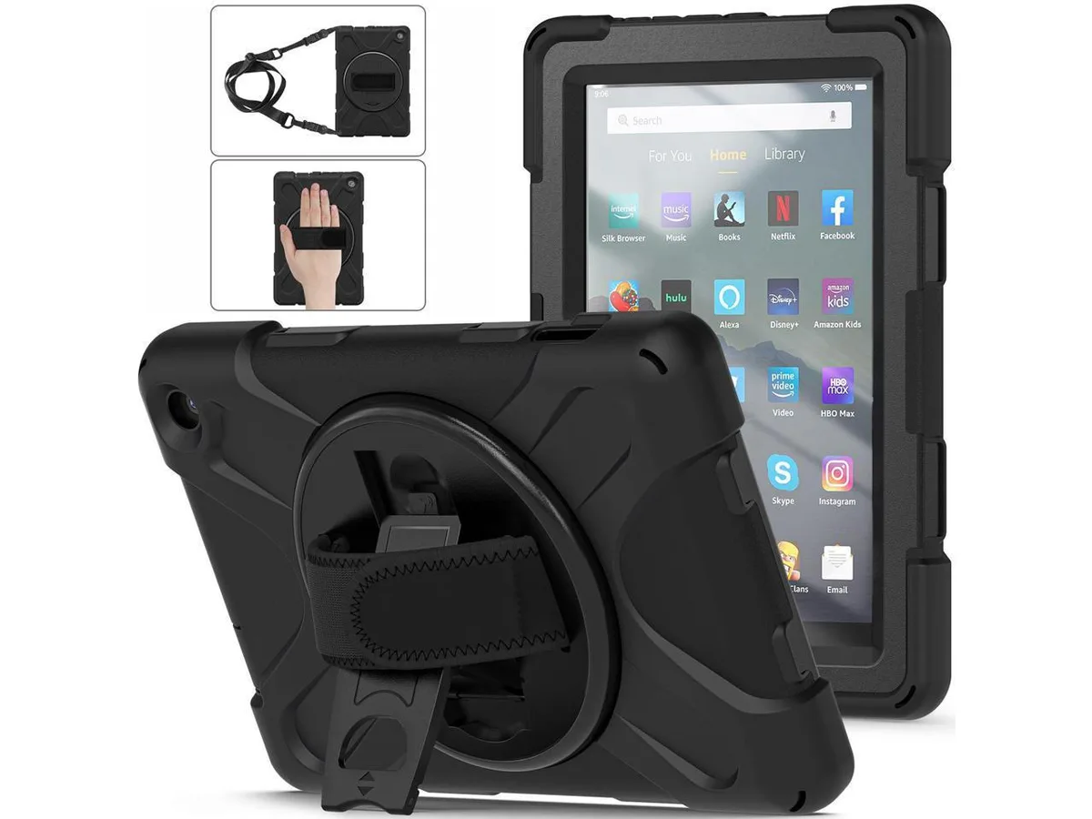 BONAEVER BONAEVER Kindle Fire 7 (12th Gen 2022) Protection Case Black — product photo