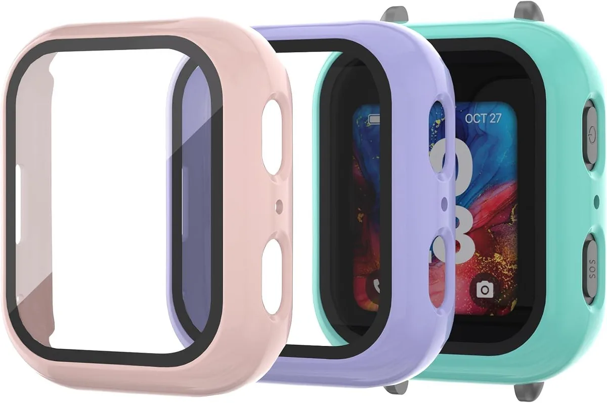 ETEIZU ETEIZU Bark Watch Screen Protector 3 Pack Bumper Case Teal Purple Pink — product photo