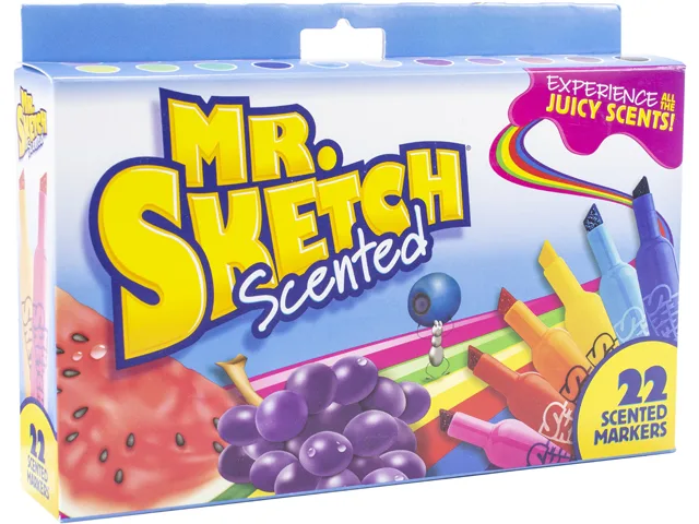 Box of 22 Mr. Sketch scented markers with chisel tips
