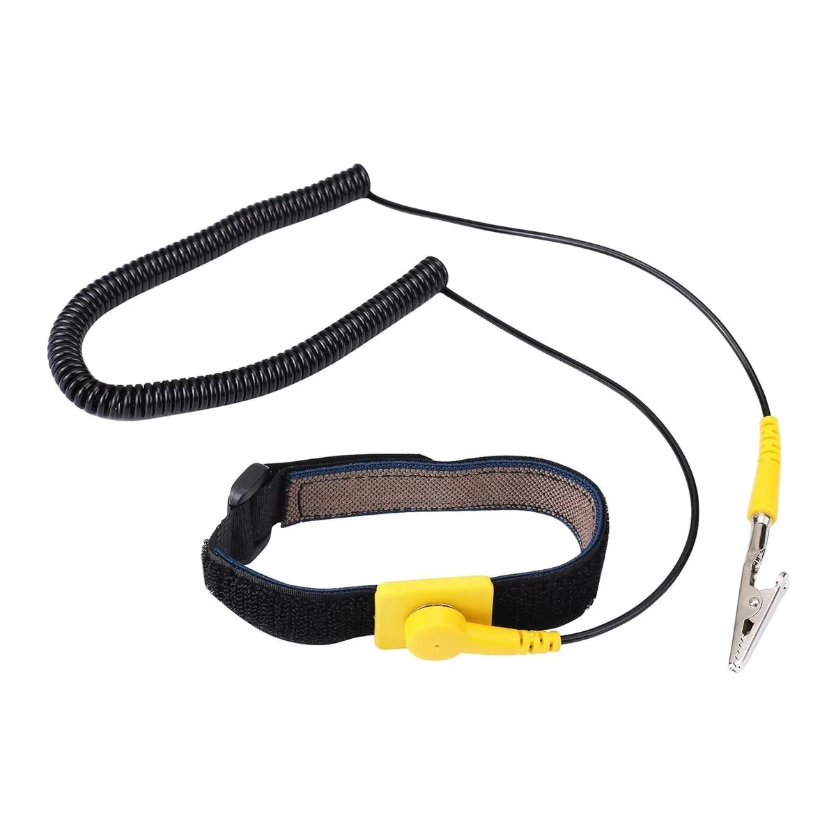 ARCTIC EAGLE 11" Anti-Static Grounding Bracelet Yellow 6-8.5" Wrist 9.8ft Cable — product photo