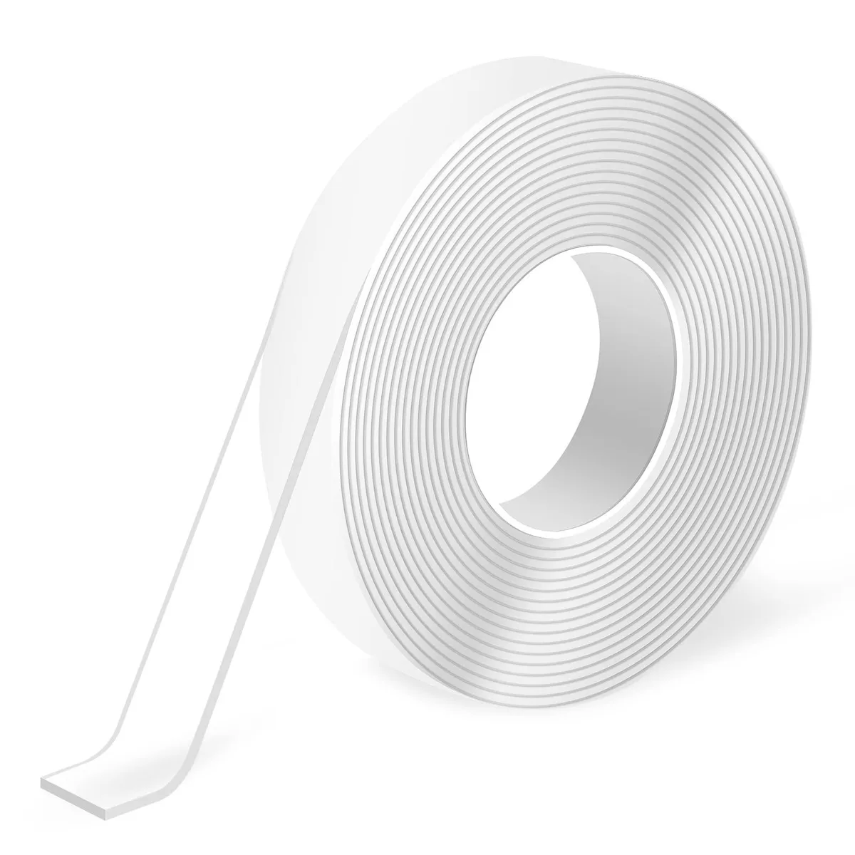 Crystal transparent foam tape roll 118.11 in long 0.51 in wide 0.04 in thick