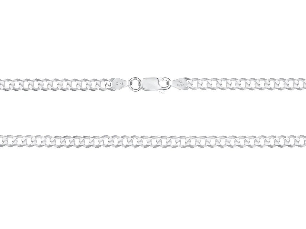 MST MST 925 Sterling Silver 4.8mm 22" Curb Chain Necklace CURB120-22 — product photo