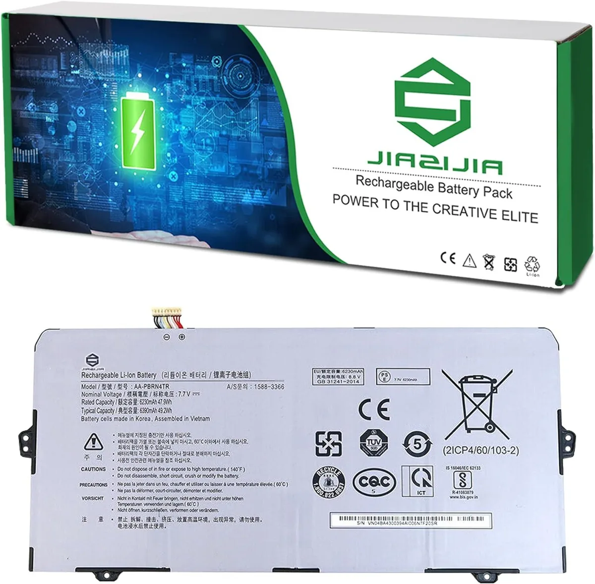 NShi NShi AA-PBRN4TR laptop battery 7.7V 47.9Wh 6230mAh — product photo