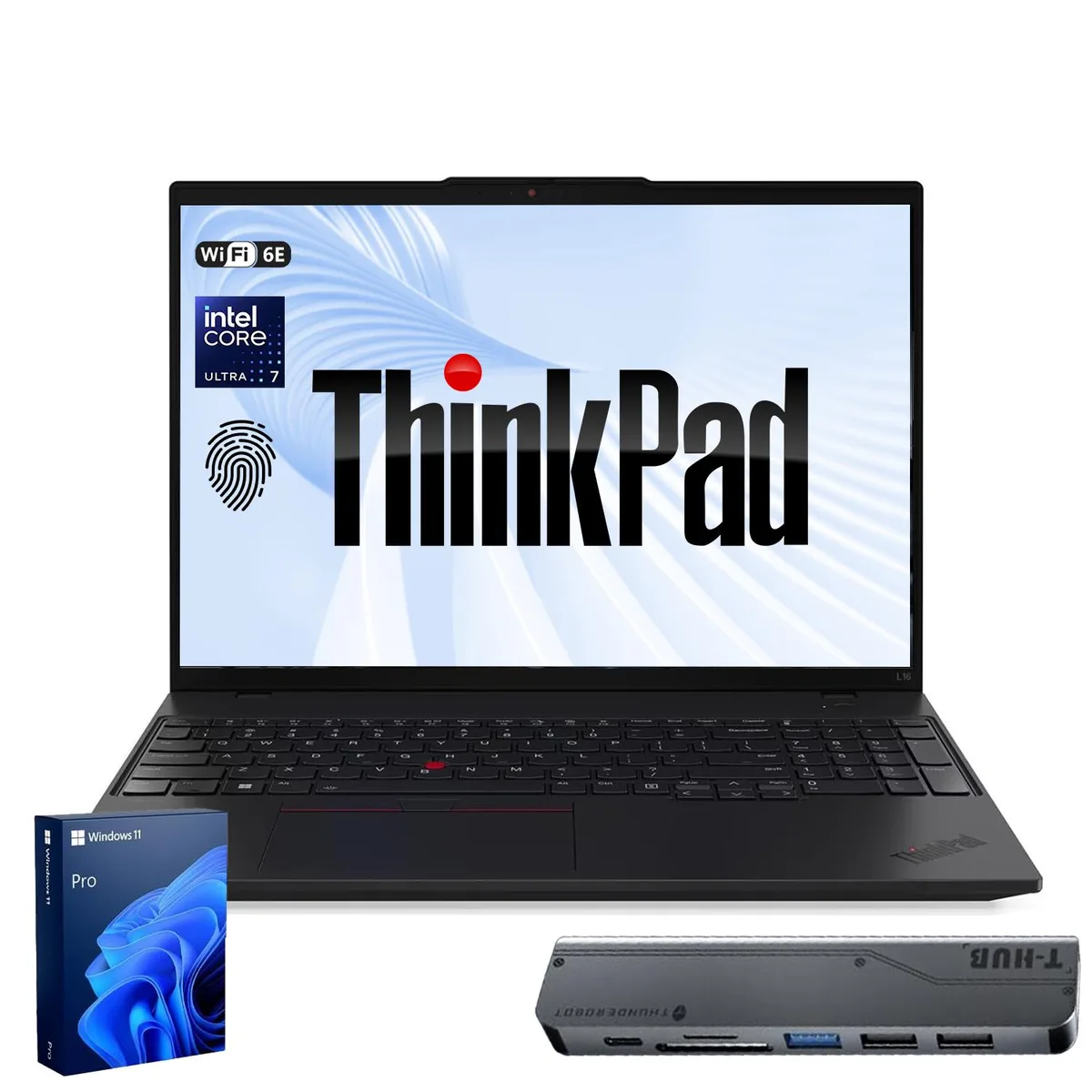 Lenovo Lenovo ThinkPad L16 Gen 2 laptop, Core Ultra 7 255U, 32GB DDR5, 2TB SSD, 16" FHD+, 7-in-1 USB-C Hub — product photo