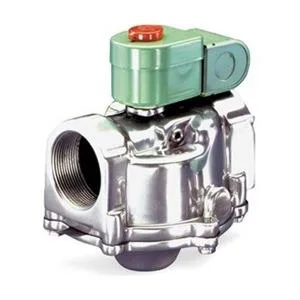 Aluminium solenoid valve with junction box, two-inch pipe connections