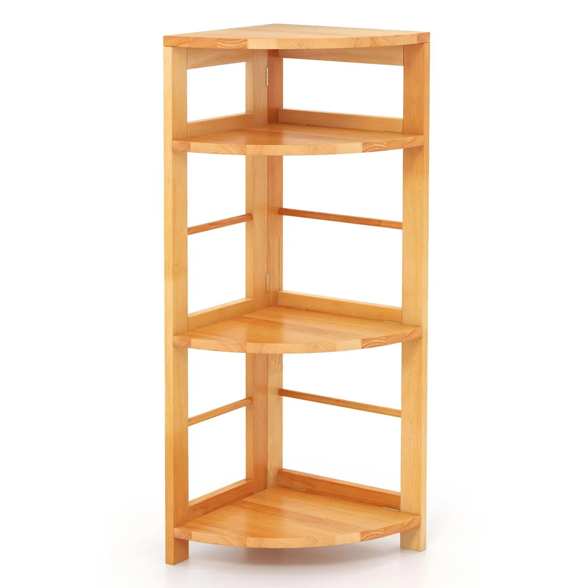 SlickBlue SlickBlue 4-Tier Corner Shelf Natural 12" x 12" x 34 — product photo