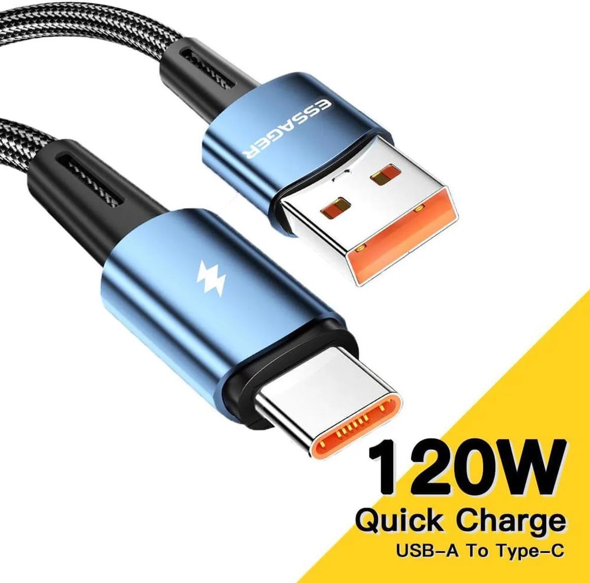 SMUGDESK SMUGDESK USB A to USB C Cable 120W 6A 6.6ft 2-Pack — product photo