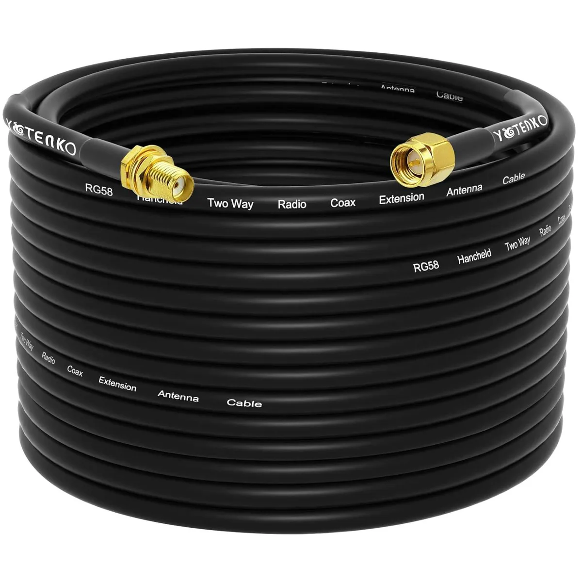 PISKEKAT PISKEKAT RG58 SMA Male to Female Coaxial Cable 20 m 50 Ohm game controller — product photo