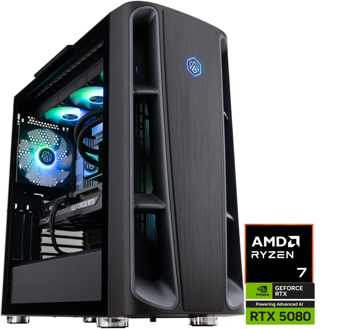 ABS ABS KIIR9800X3D5080 gaming PC refurbished Ryzen 7 9800X3D RTX 5080 32GB 2TB — product photo