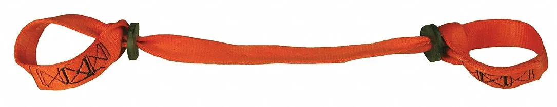 Orange nylon web halter with choker ends, 40 in long, for 1 to 4 in hose ID