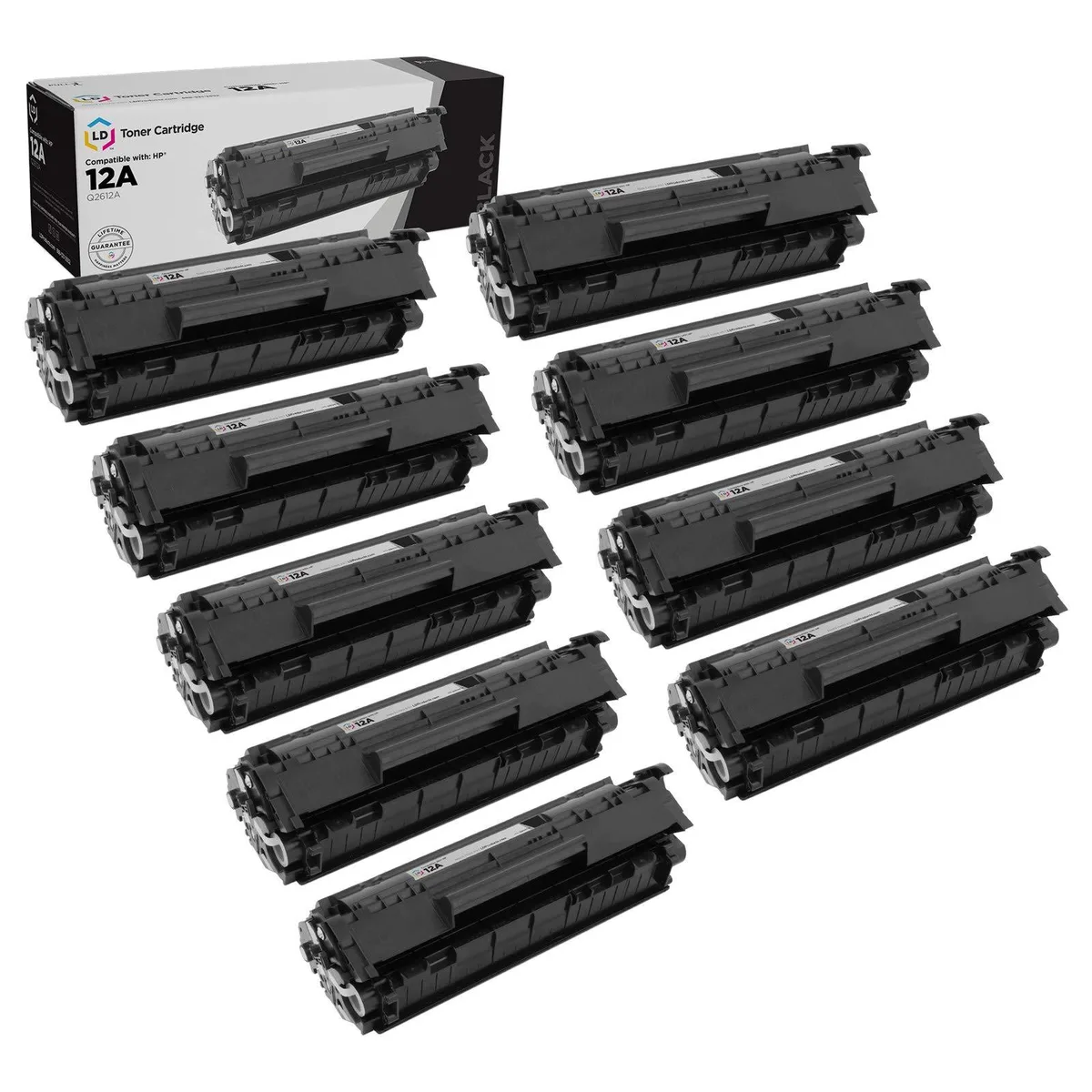 LD Products LD Products HP 12A Q2612A Black Toner Cartridge 9-Pack — product photo