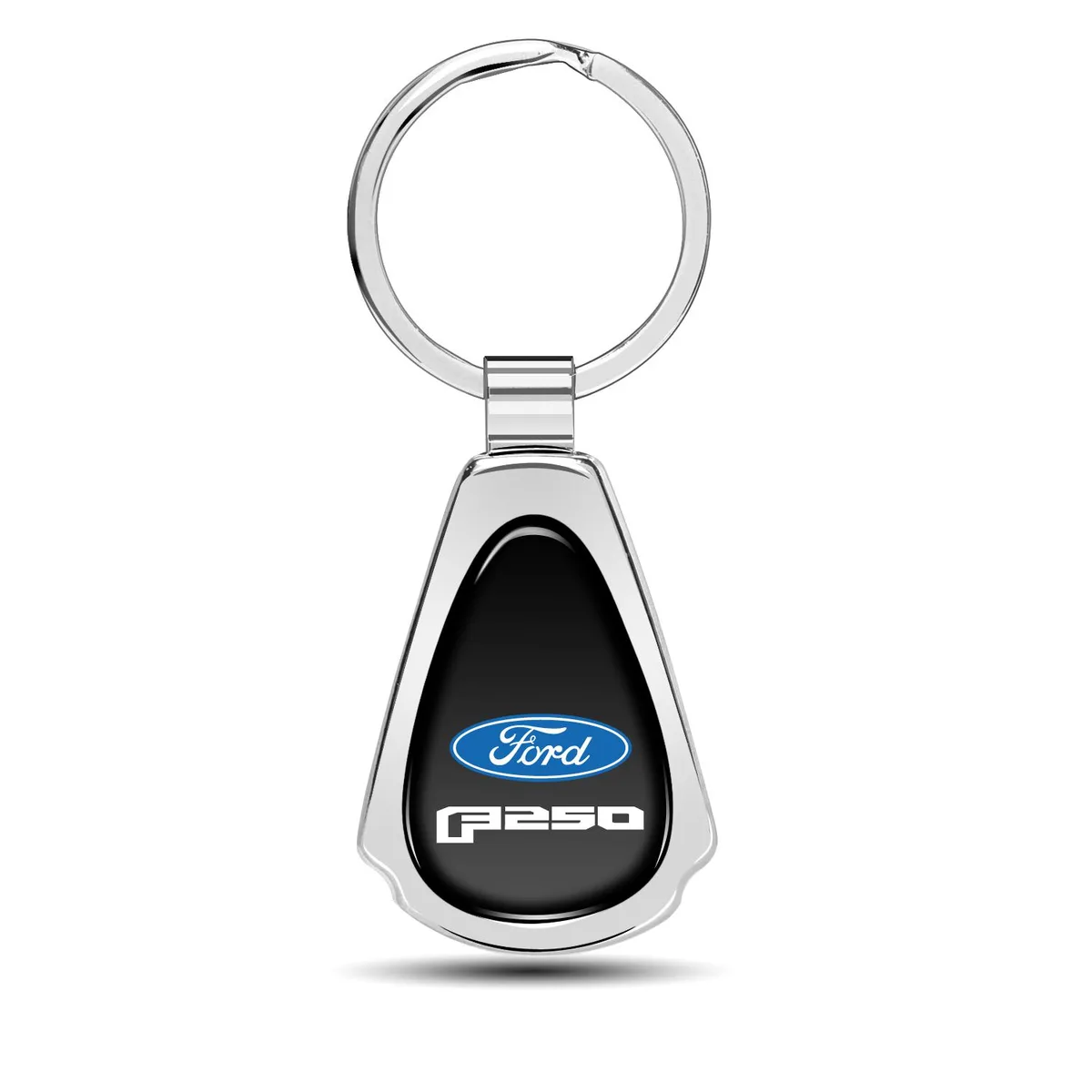 iPick Image, LLC iPick Image, LLC Ford F250 Black Dome Chrome Metal Teardrop Key Chain — product photo