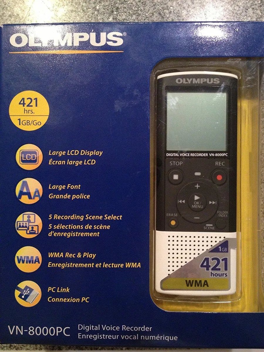 Olympus America Inc. Olympus America Inc. VN-8000PC 1GB voice recorder — product photo