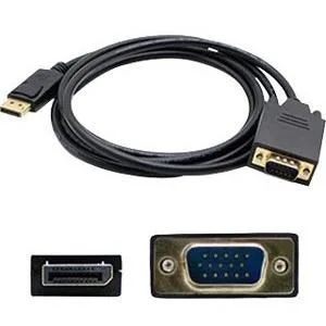 AddOn AddOn DISPORT2VGAMM3B DisplayPort to VGA audio video cable 3 ft 1920x1200 15-pin HD-15 Male VGA 2.40 oz — product photo