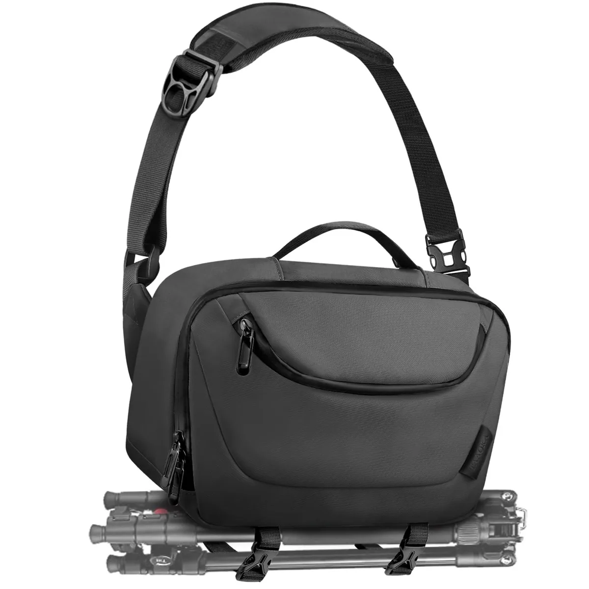 TAAOKA Camera Sling Bag Waterproof Crossbody 12.99 x 5.51 x 7.87 in Black — product photo