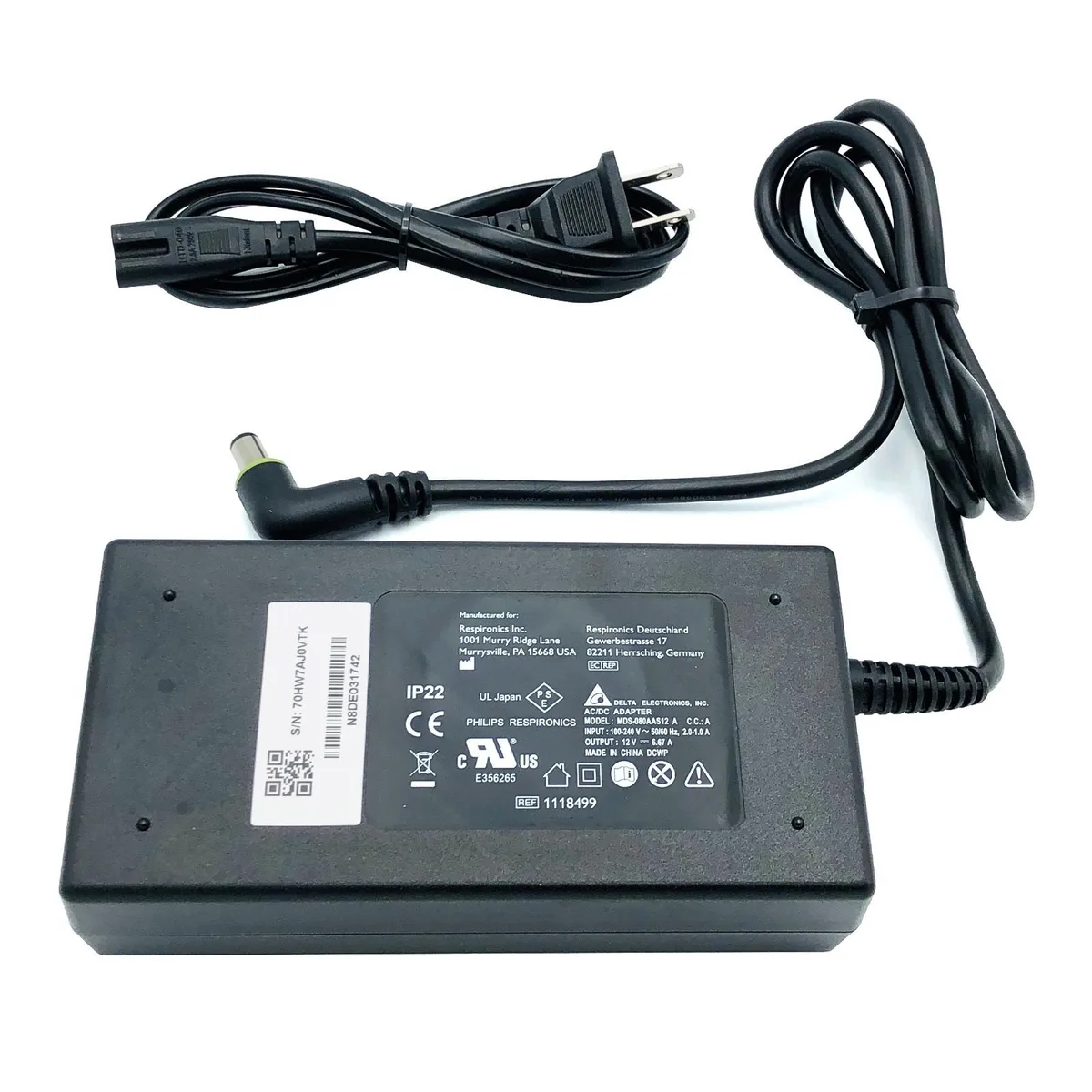 DELTA ELECTRONICS DELTA ELECTRONICS MDS-080AAS12 12V 6.67A 80W power adapter — product photo