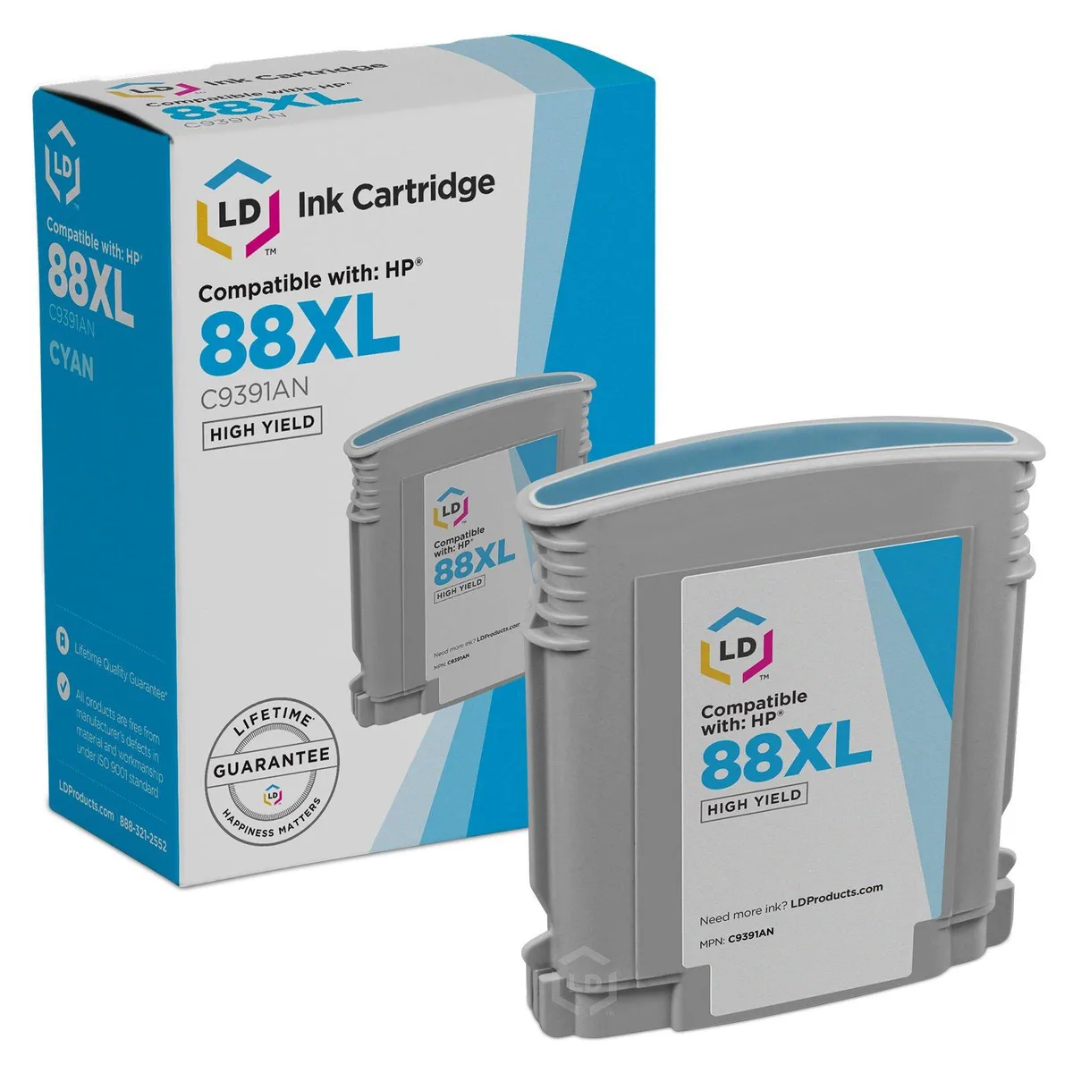 LD Products LD Products HP 88XL C9391AN High Yield Cyan Ink Cartridge — product photo