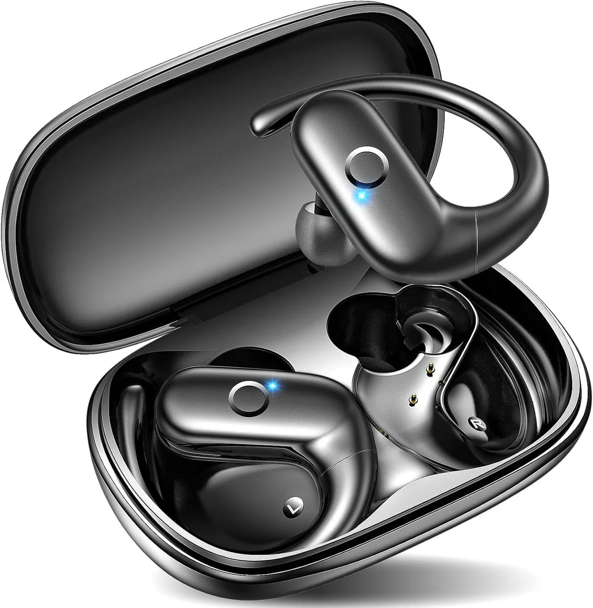 MAONO MAONO Wireless Earbuds Bluetooth 5.4 16.1 mm Drivers 60H Playtime Black — product photo