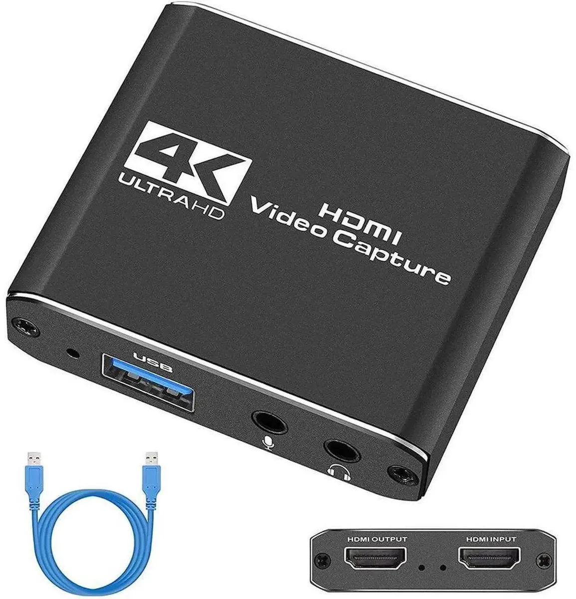 SMUGDESK SMUGDESK 4K HDMI Capture Card with Mic Input &amp; Loop-Out 1080P 60FPS — product photo