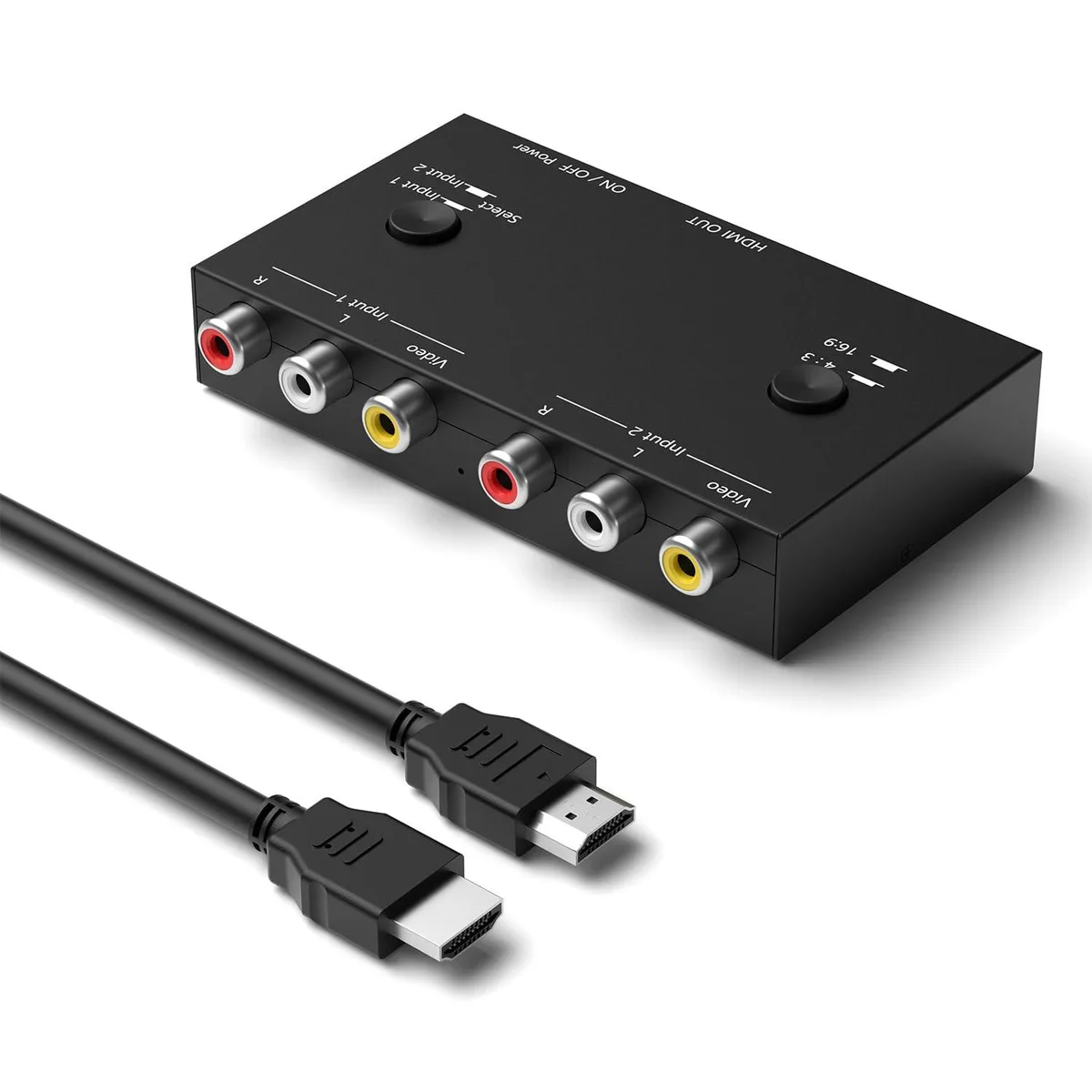  RuiPuo V23 2-Port AV to HDMI Media Converter — product photo