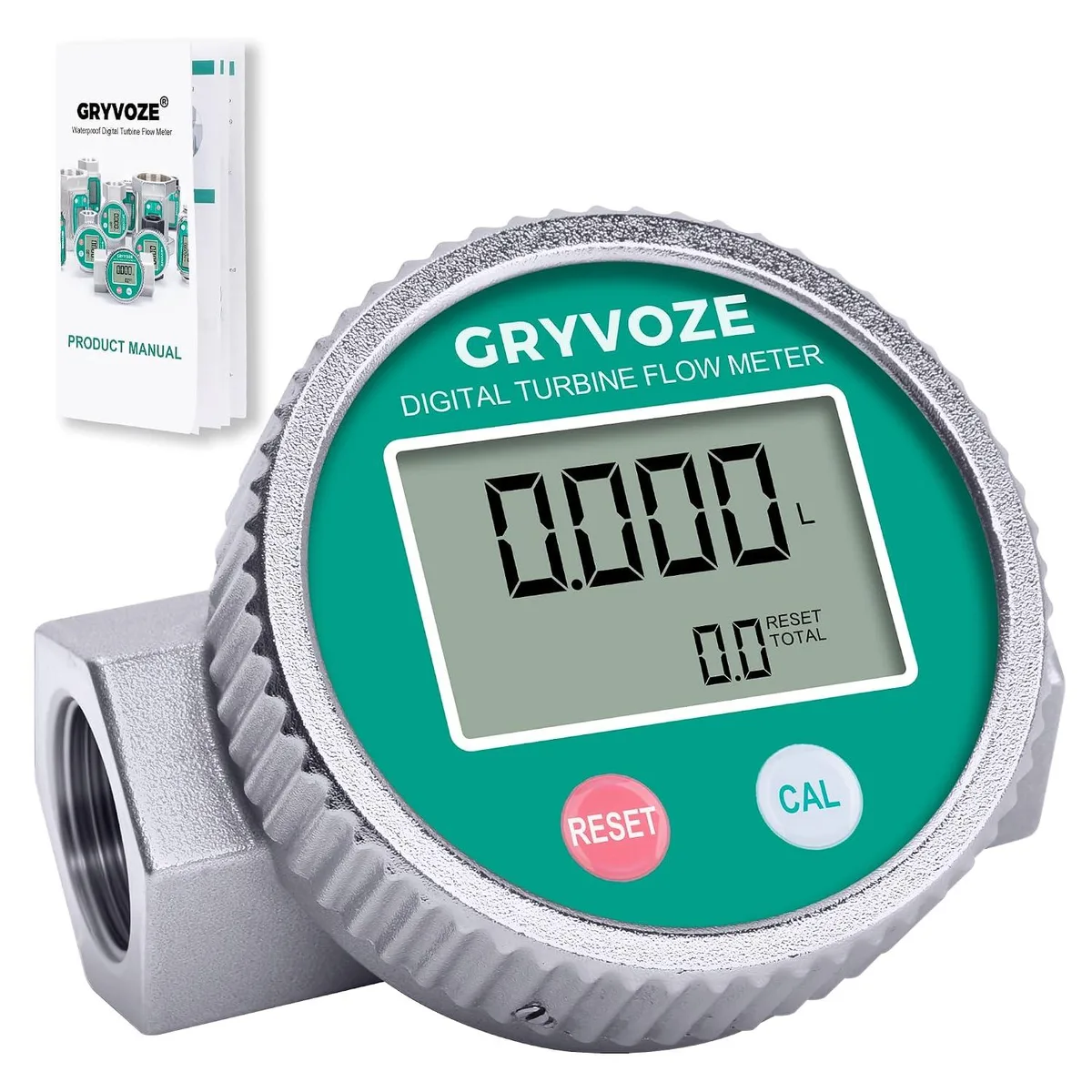 BFKK BFKK Waterproof Fuel Flow Meter NPT 1-13.2 GPM ±1% 360° Screen Anti-EMI Sleep Mode control sensor — product photo