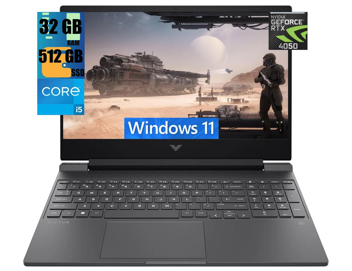 HP HP Victus 15 Raider gaming laptop i5-13420H RTX 4050 32GB 512GB Black — product photo