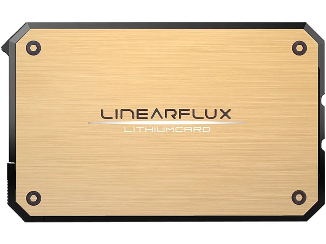 Linearflux Linearflux LC121GDBK LithiumCard power bank 1200 mAh Gold/Black — product photo