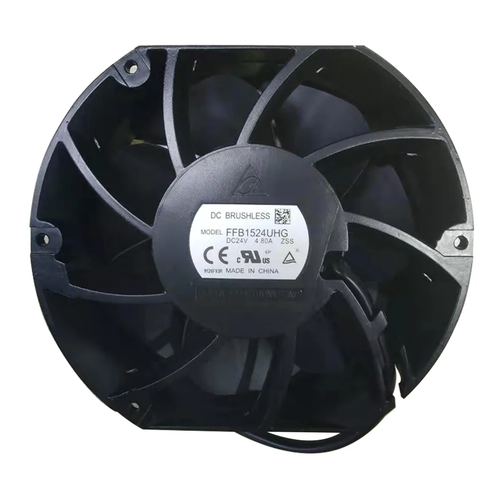 Square aluminium-frame case fan with 4-wire lead