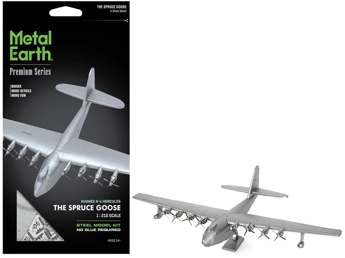 Metal Earth Metal Earth Hughes H-4 Hercules Flying Boat Spruce Goose Moderate Difficulty Steel Model Kit hobby collectible — product photo