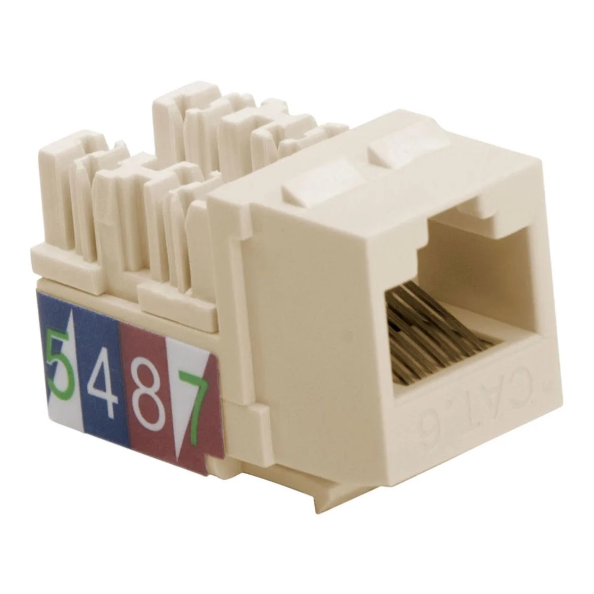 Platinum Tools Platinum Tools Cat6 110 Keystone Jack Light Almond 50 Pack — product photo