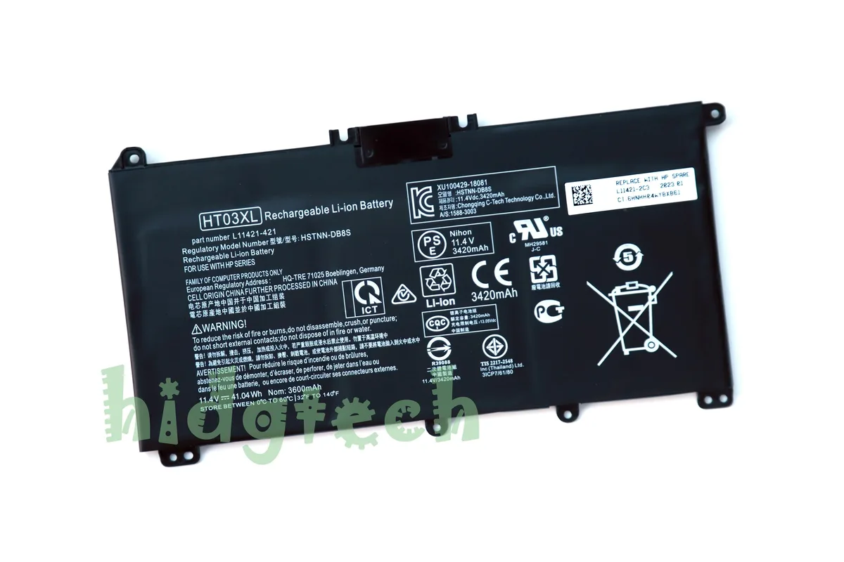 Beisite Beisite HT03XL 41.04Wh 11.4V laptop battery — product photo