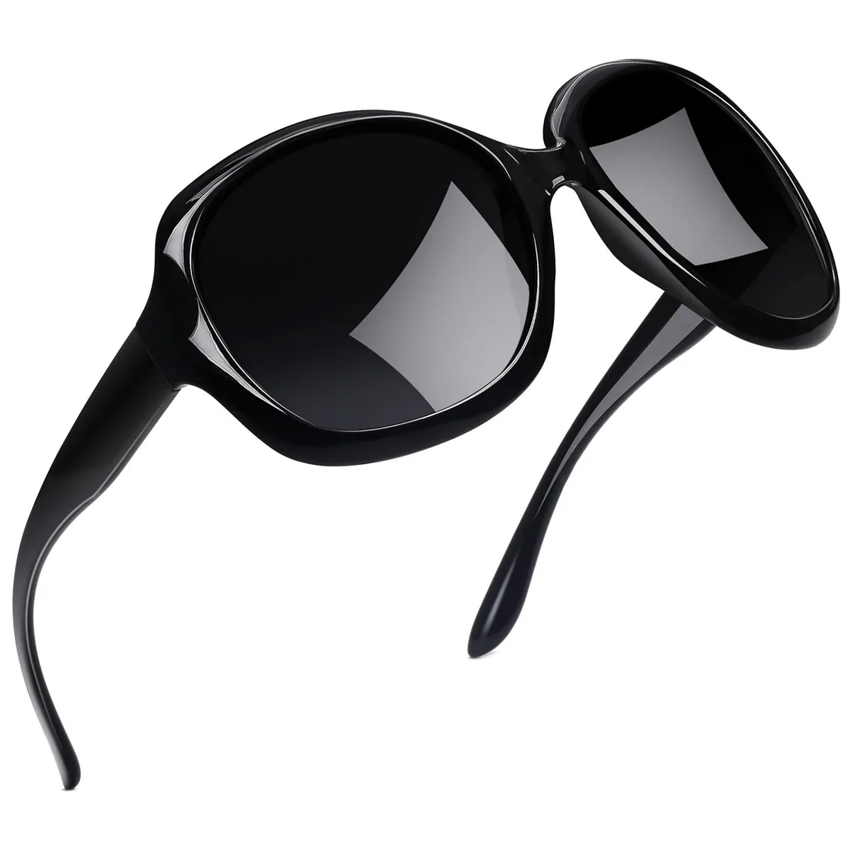Joopin Oversized Polarized Sunglasses Black Frame Multicolored Lens UV400 — product photo