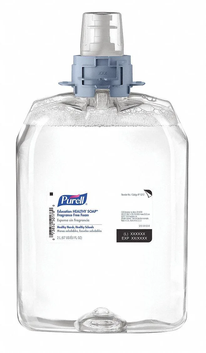 Go-Jo Ind. Go-Jo Ind. 5212-02 Purell Unscented Foam Hand Soap 2000mL Pump Bottle PK 2 skin care — photo du produit