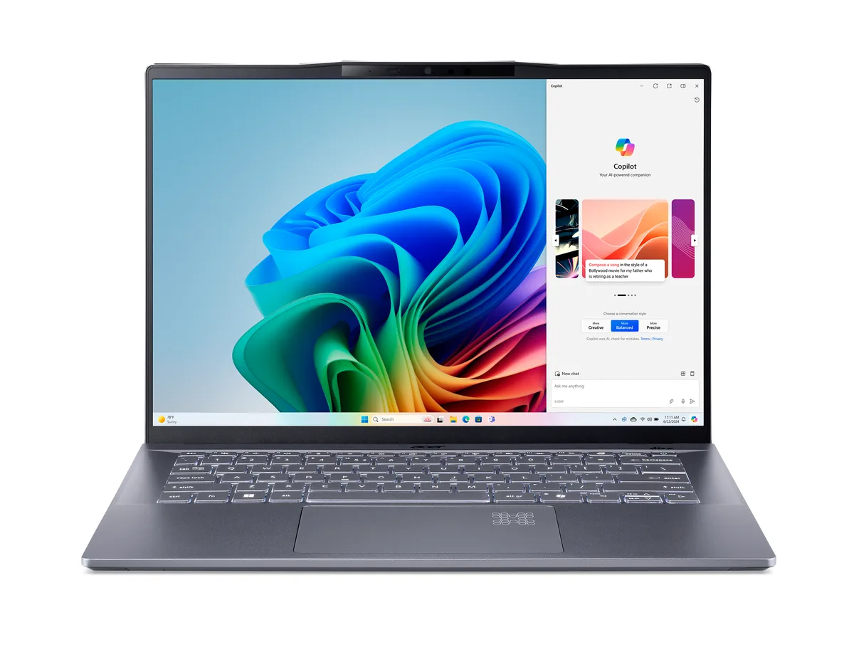 Acer America Acer America NX.KZXAA.003 Swift 14 AI laptop Snapdragon X Plus 16GB 1TB 14.5" 120Hz — product photo